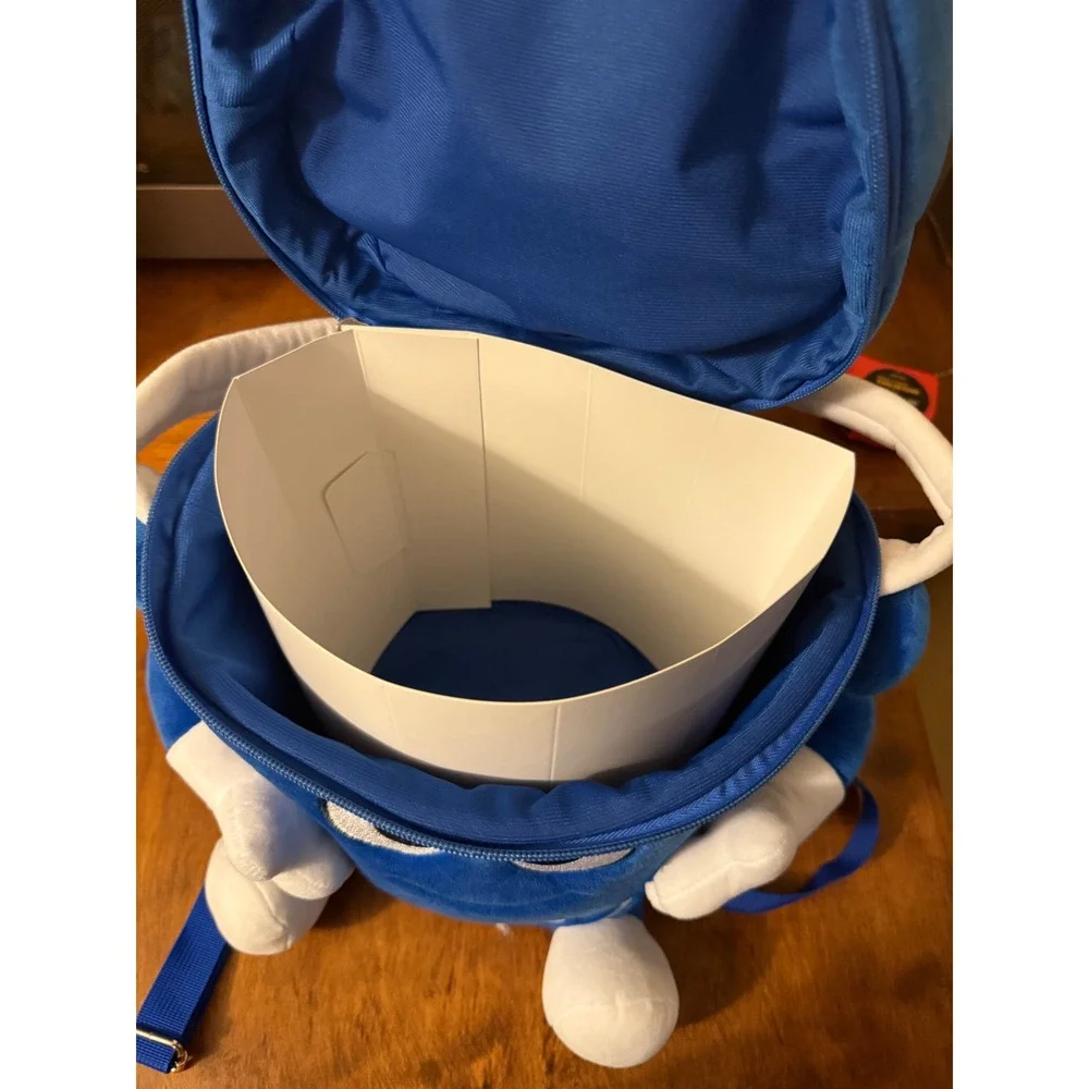 Lowes Bucket Mascot Plush Backpack Blue Novelty Character Bag Adjustable Straps